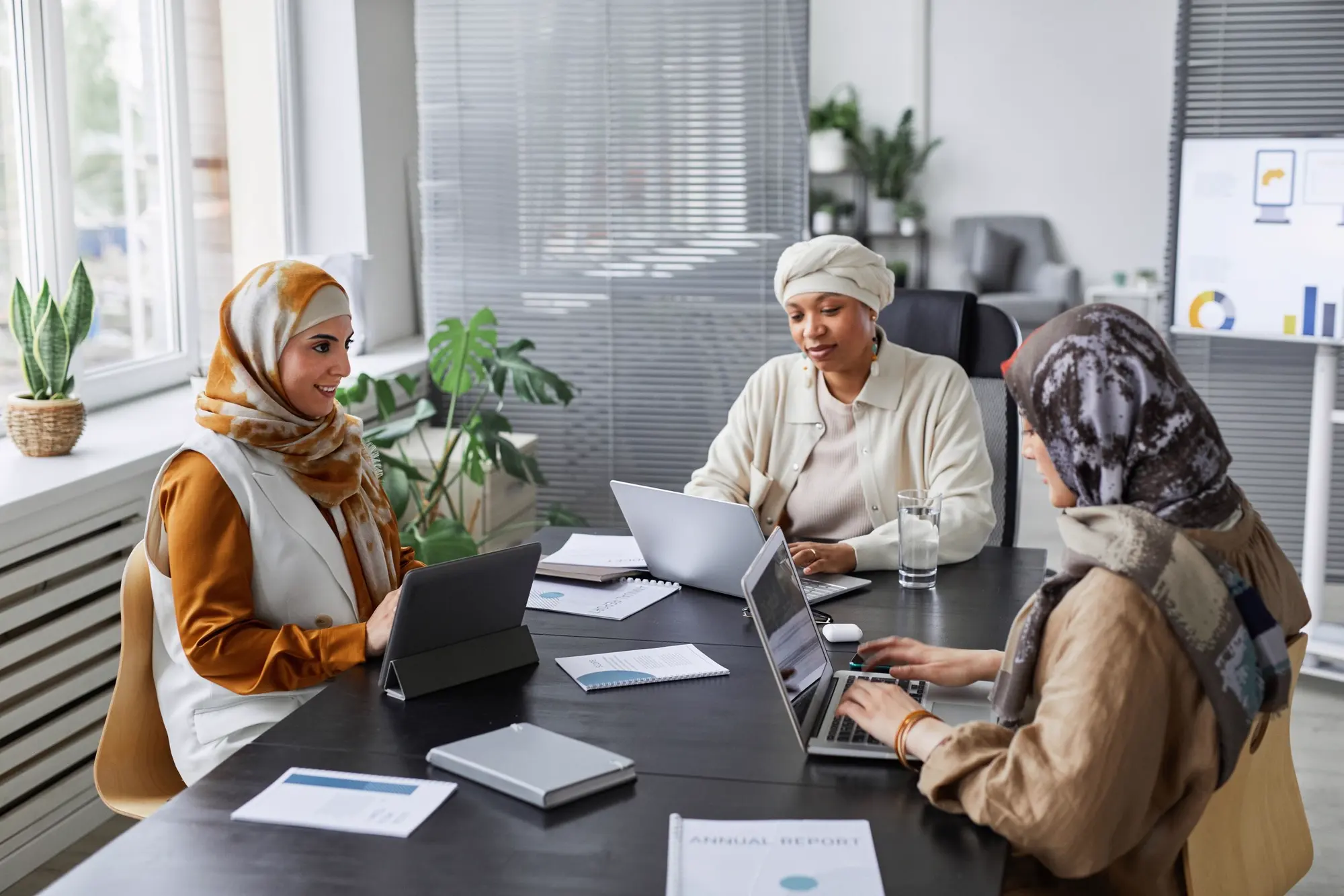 GoStaffer colleagues working together in the Alexandria, Egypt office